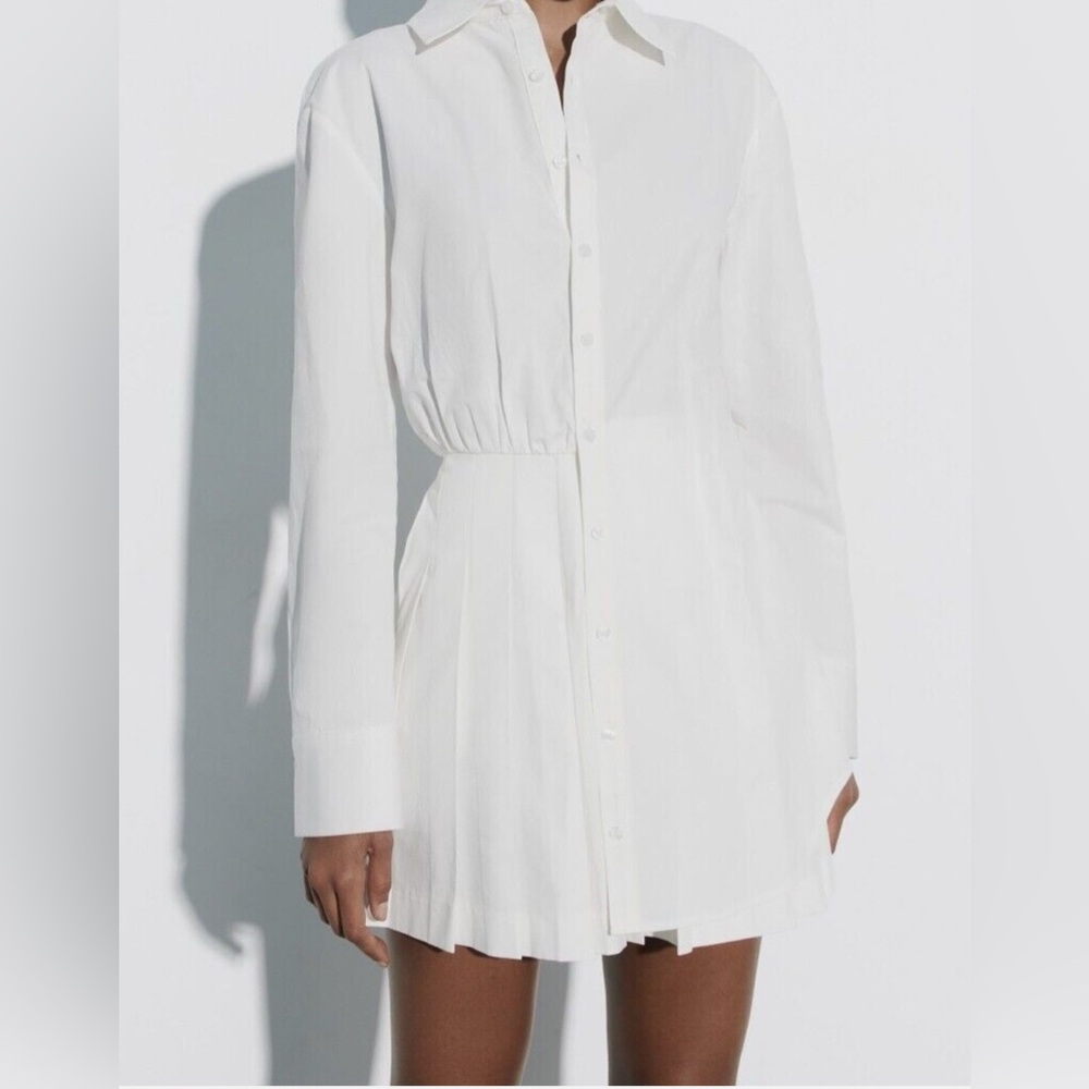 Zara White Long Sleeve Dress